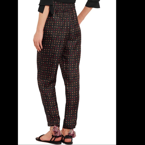 Isabel Marant S Silk Dot Printed Pants Black - Picture 11 of 12